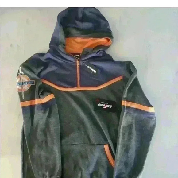 Black Widow -NWTMarvel -Large Gray Orange Hoodie / Sweatshirt Cosplay Taskmaster - Picture 1 of 6